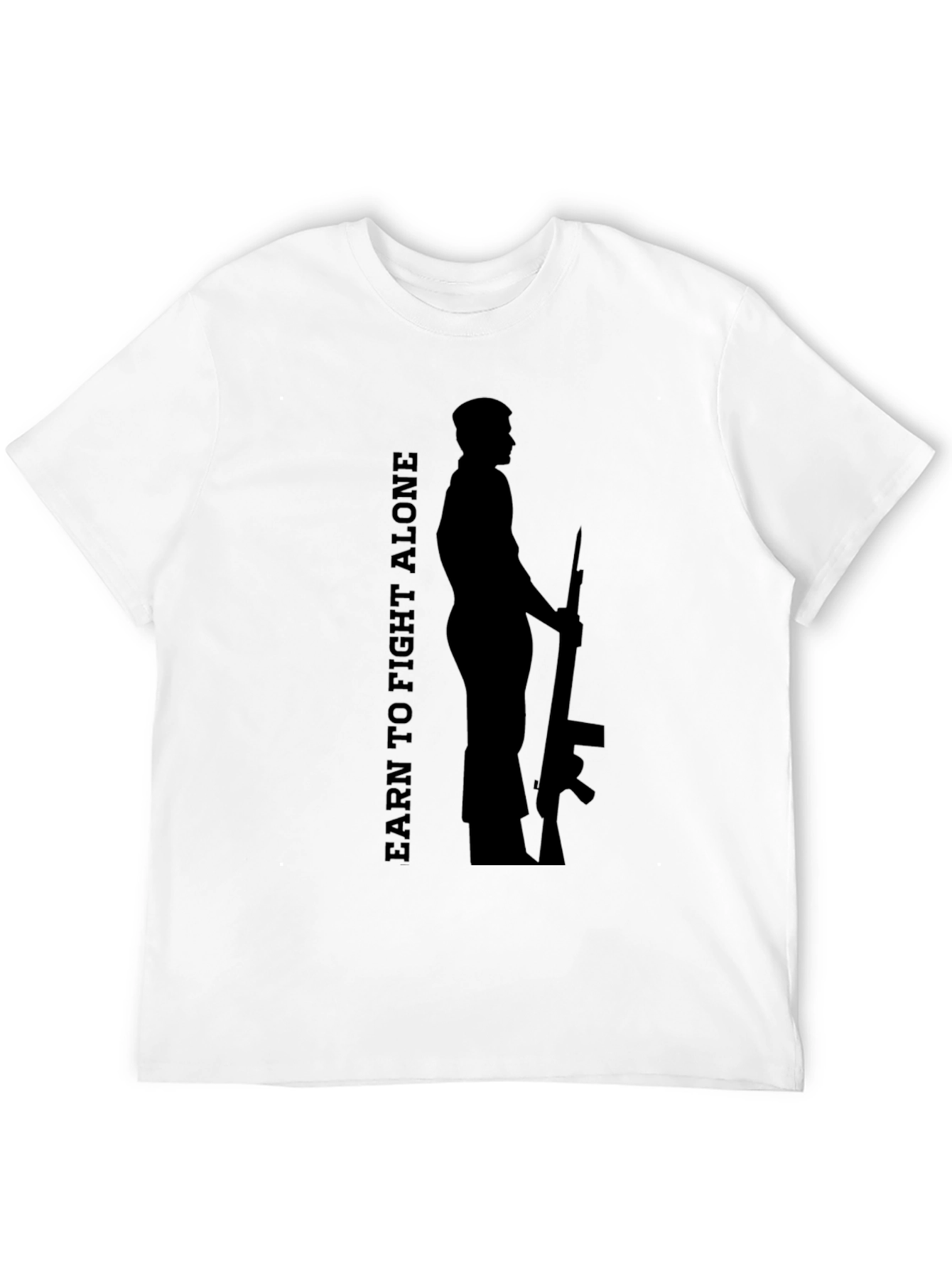 Earn To Fight Alone Graphic Tee - Black