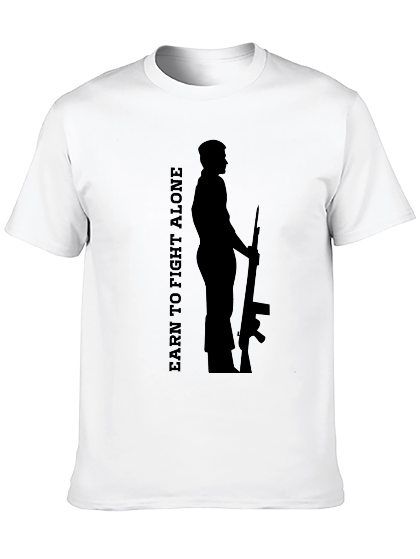 Earn To Fight Alone Graphic Tee - Black