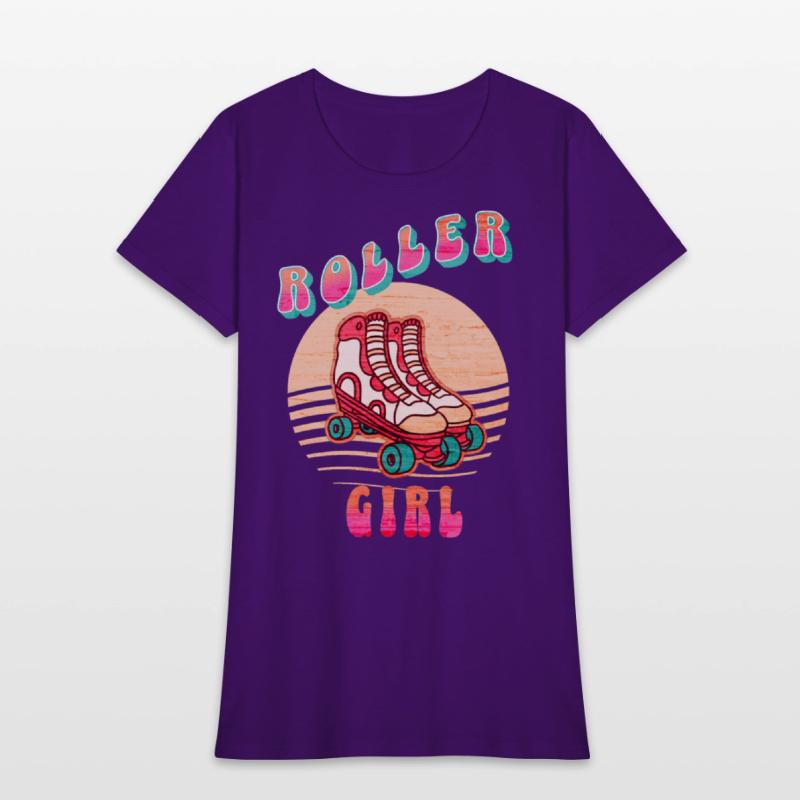 Retro Rollerskates 80's Skating Girl