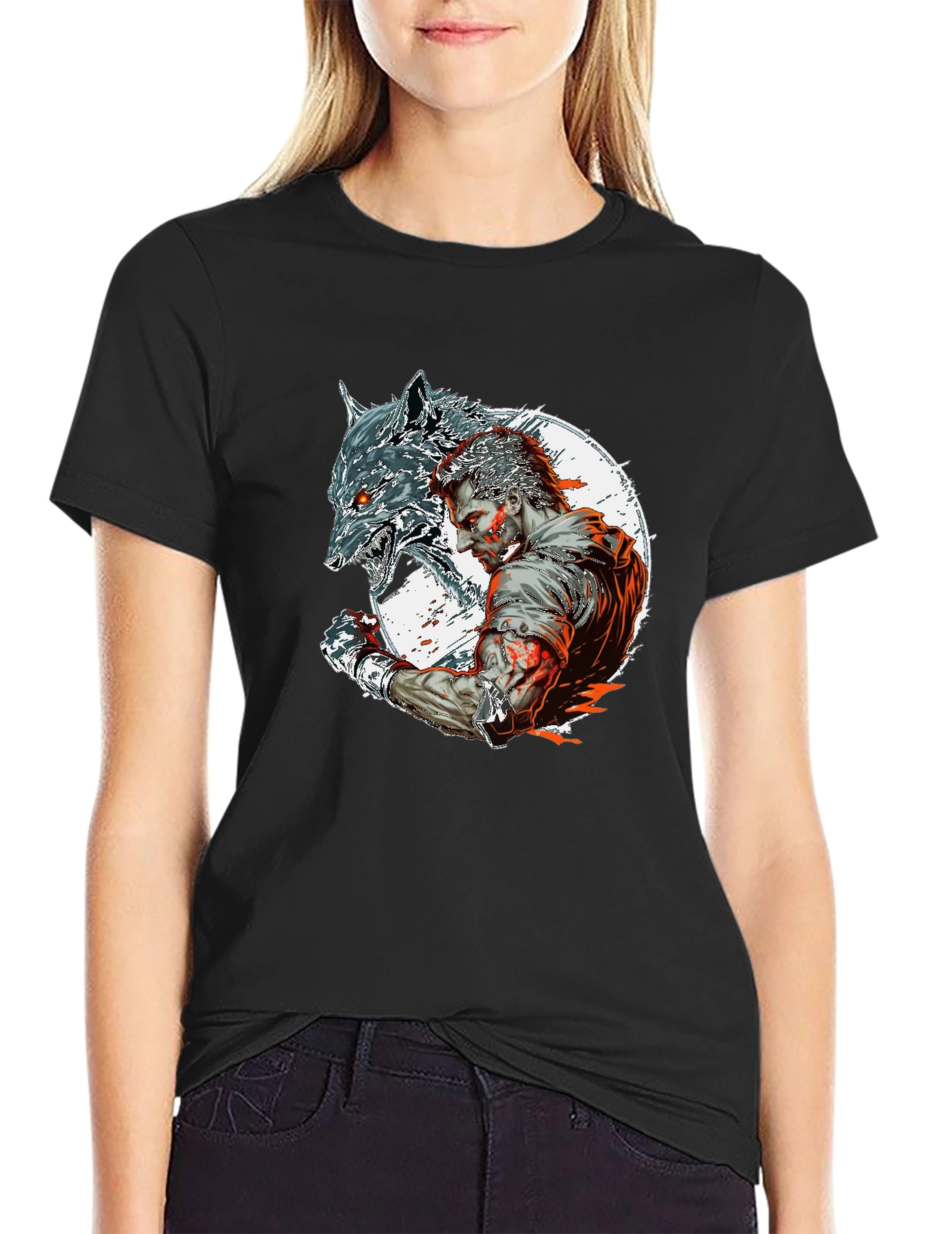 Wolfman Graphic Tee - Black Short Sleeve
