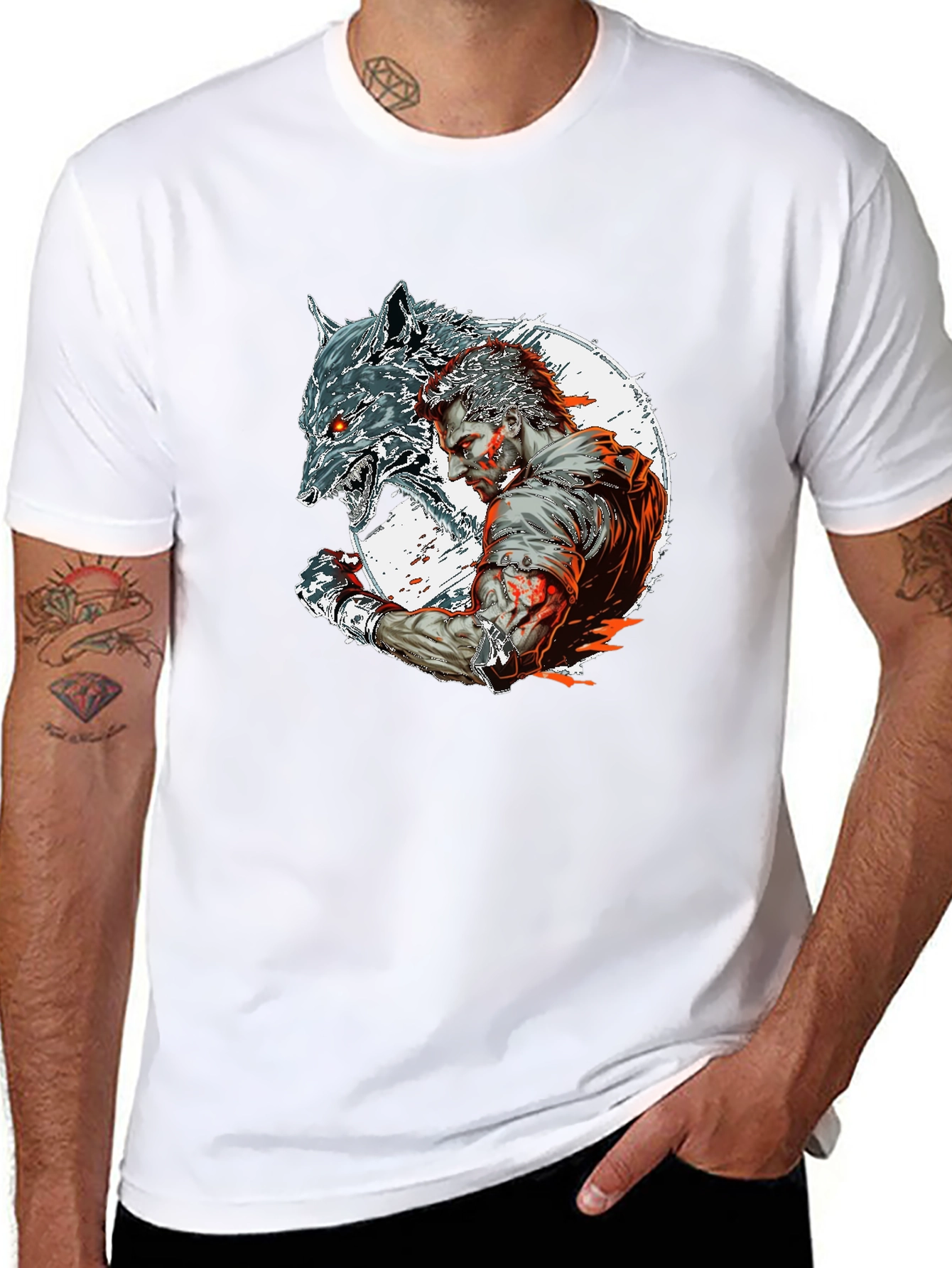 Wolfman Graphic Tee - Black Short Sleeve