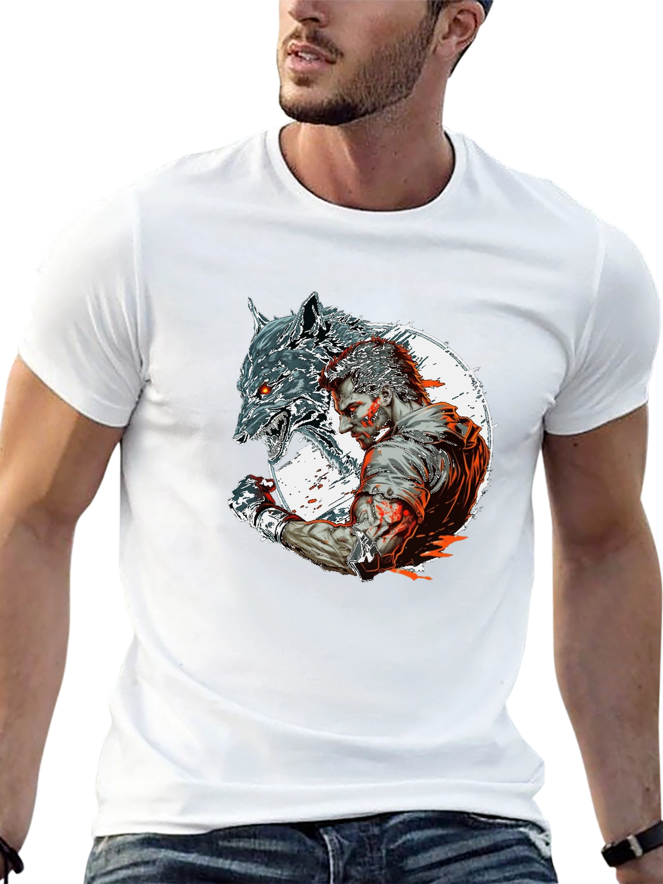 Wolfman Graphic Tee - Black Short Sleeve