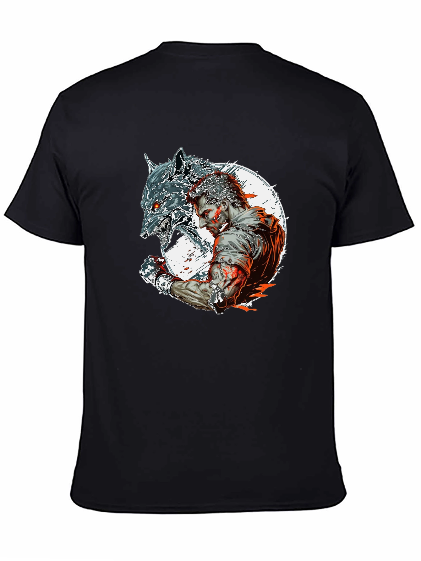 Wolfman Graphic Tee - Black Short Sleeve