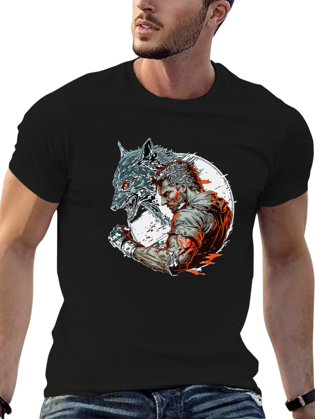 Wolfman Graphic Tee - Black Short Sleeve