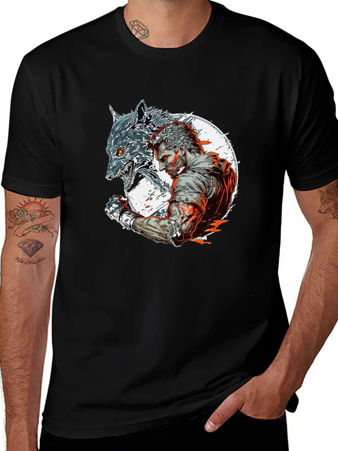 Wolfman Graphic Tee - Black Short Sleeve