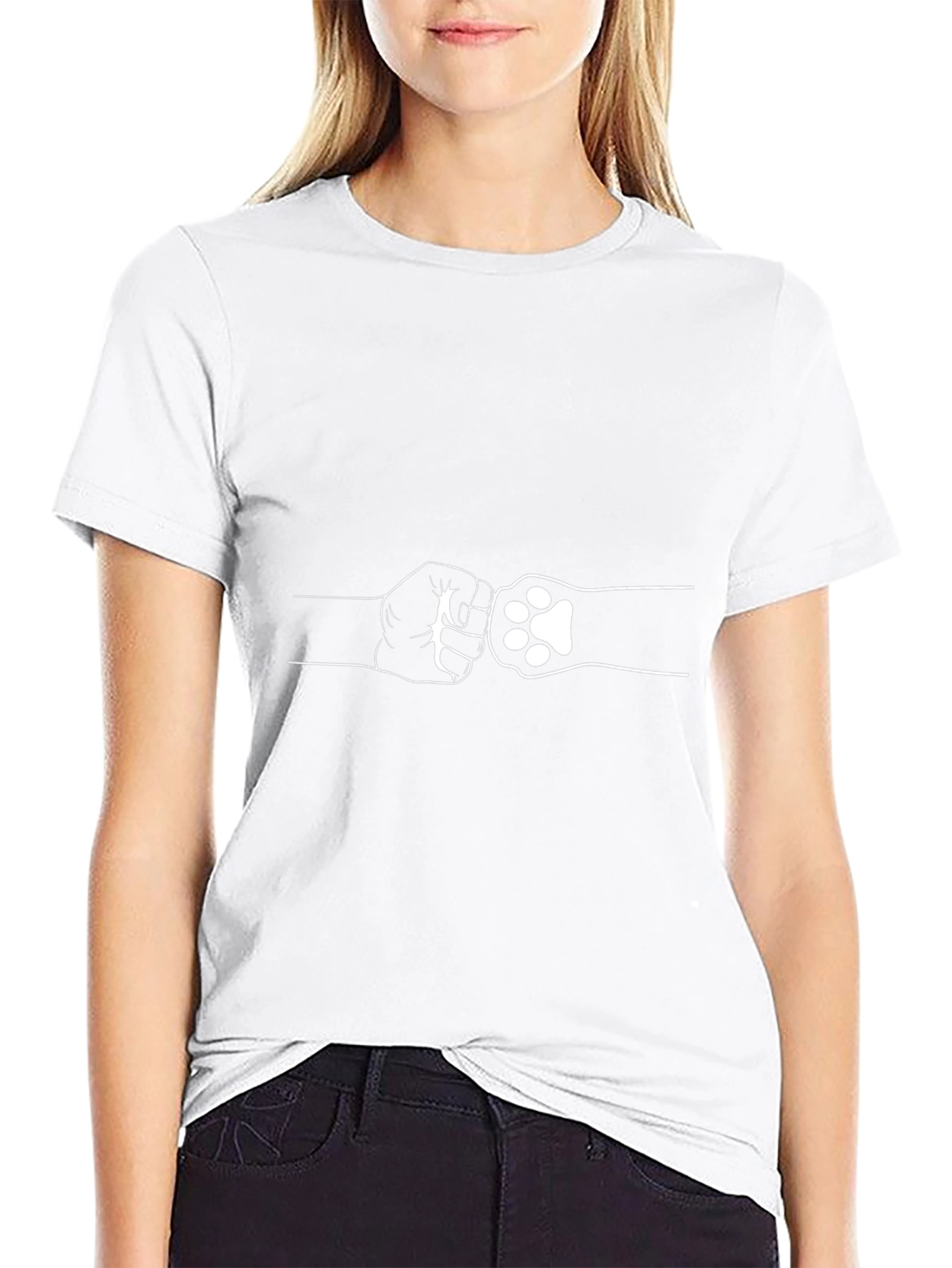Cool Cat Paw Fist Bump Graphic Tee