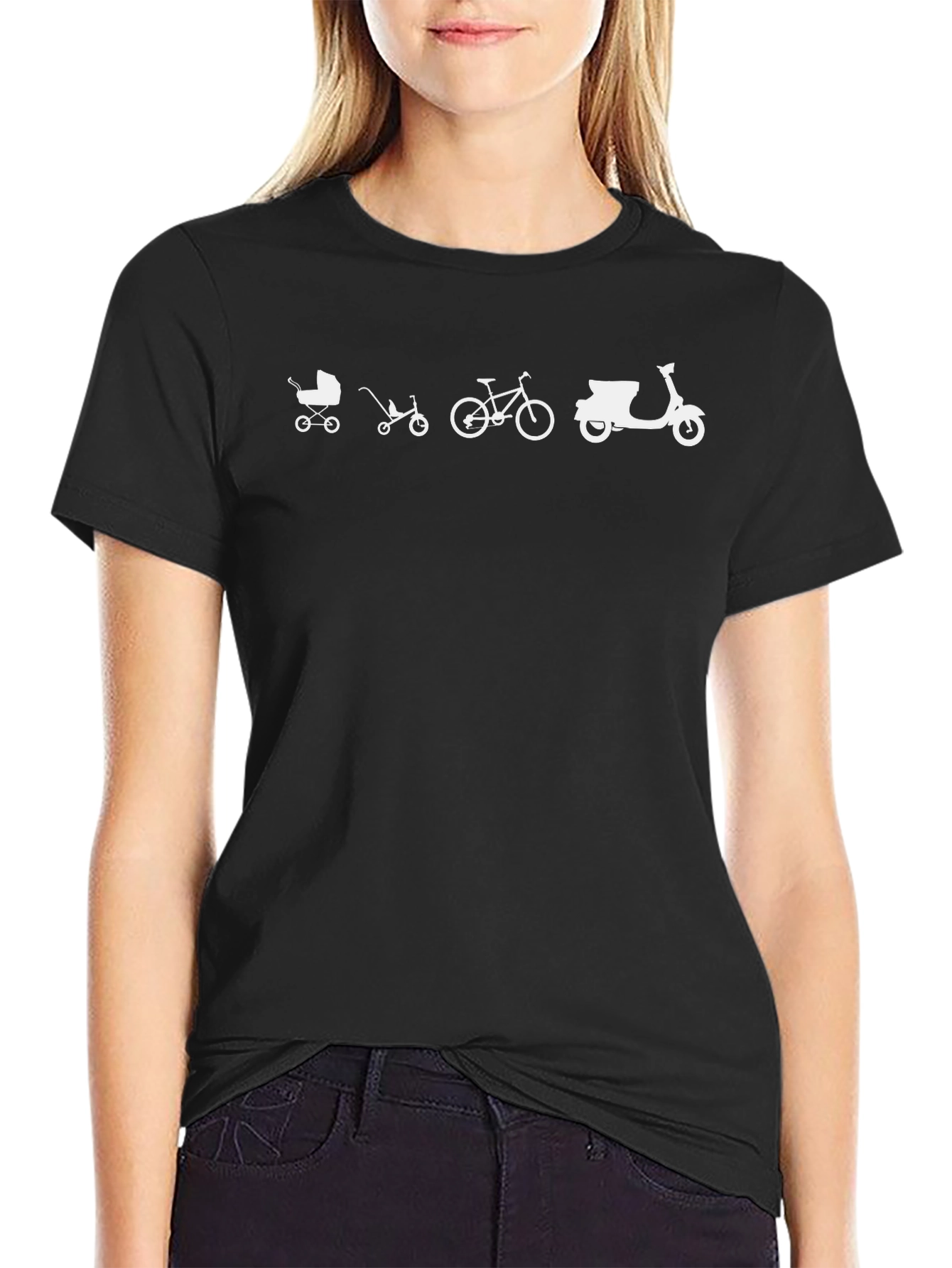 Evolution of Wheels T-Shirt - Black Graphic Tee