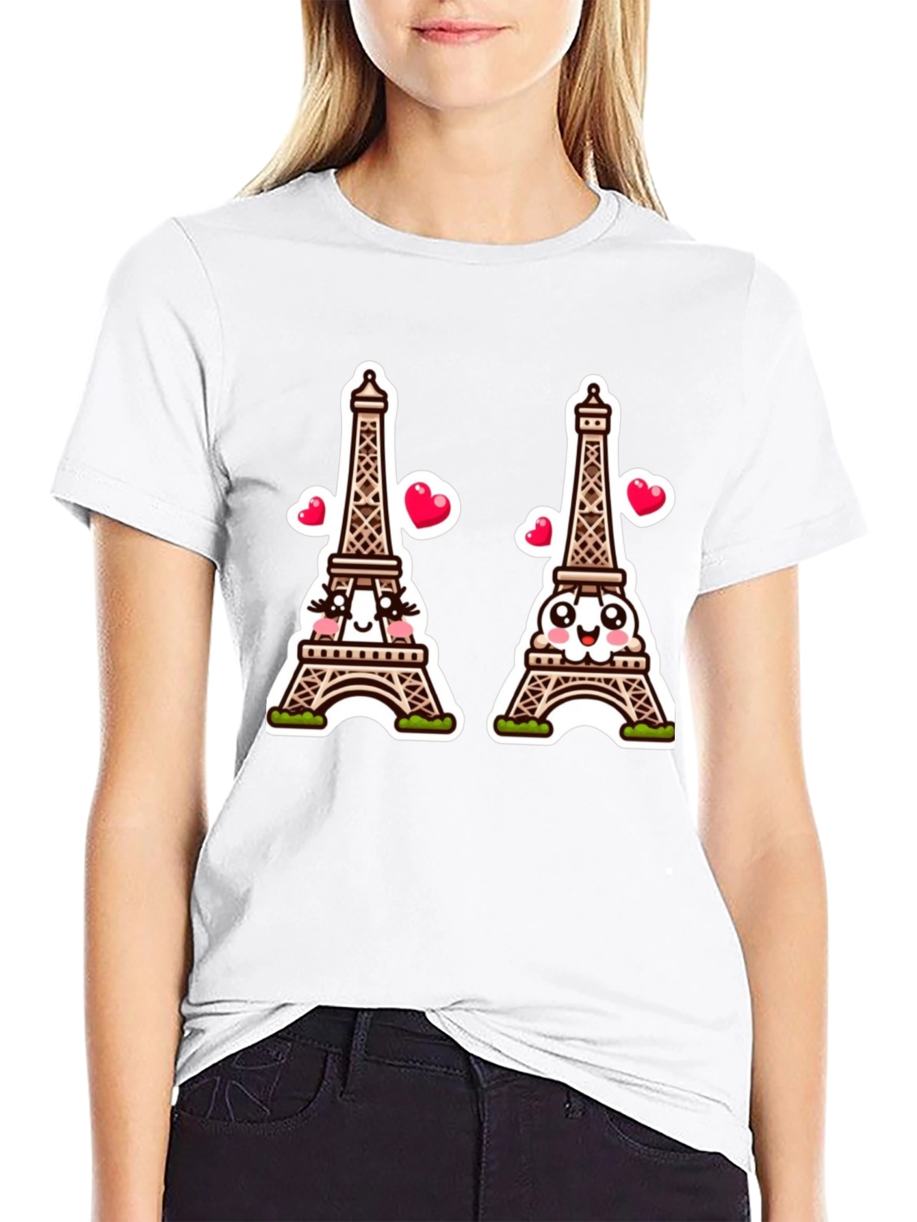 Parisian Love T-Shirt Eiffel Tower Cartoon