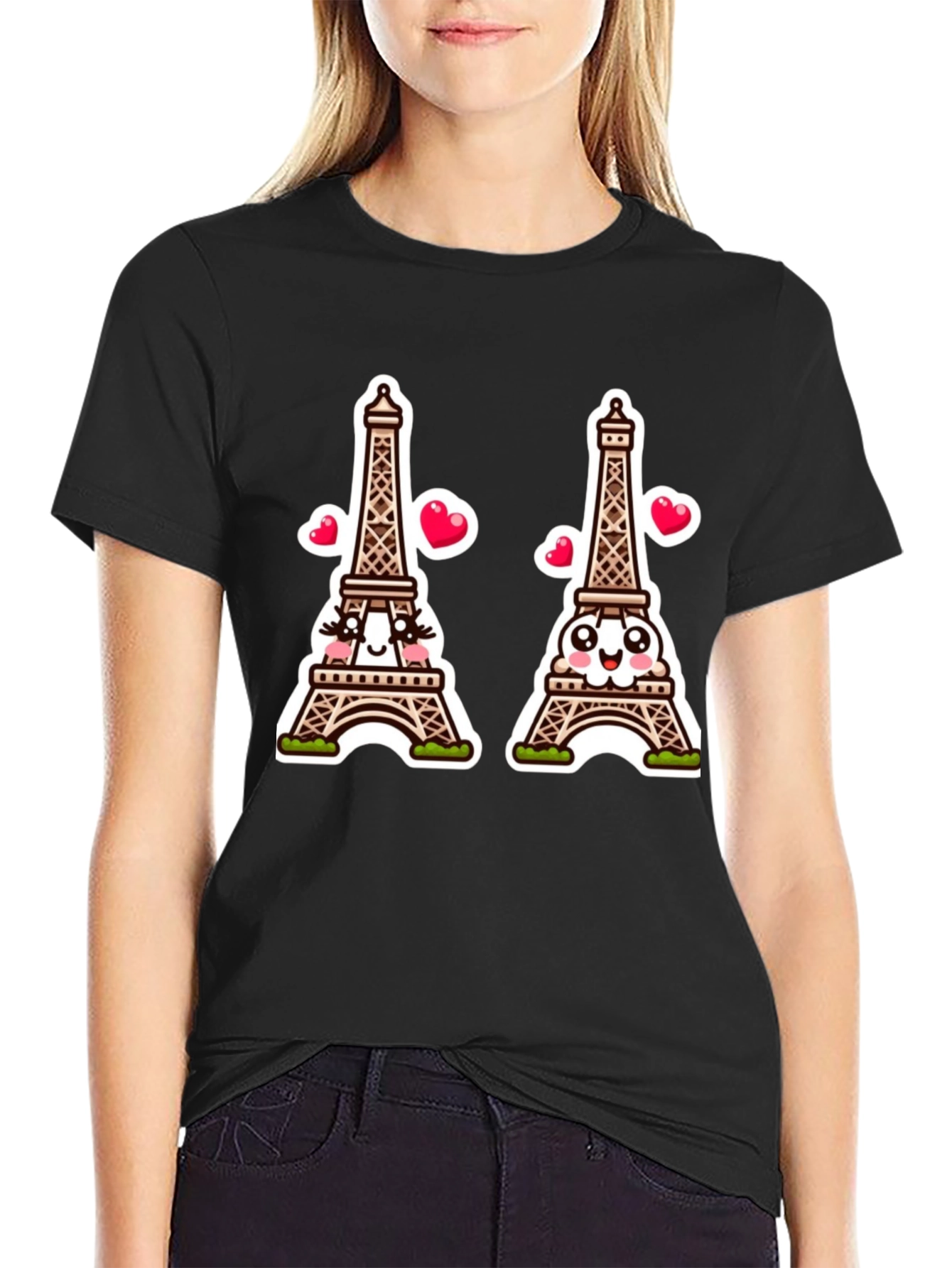 Parisian Love T-Shirt Eiffel Tower Cartoon
