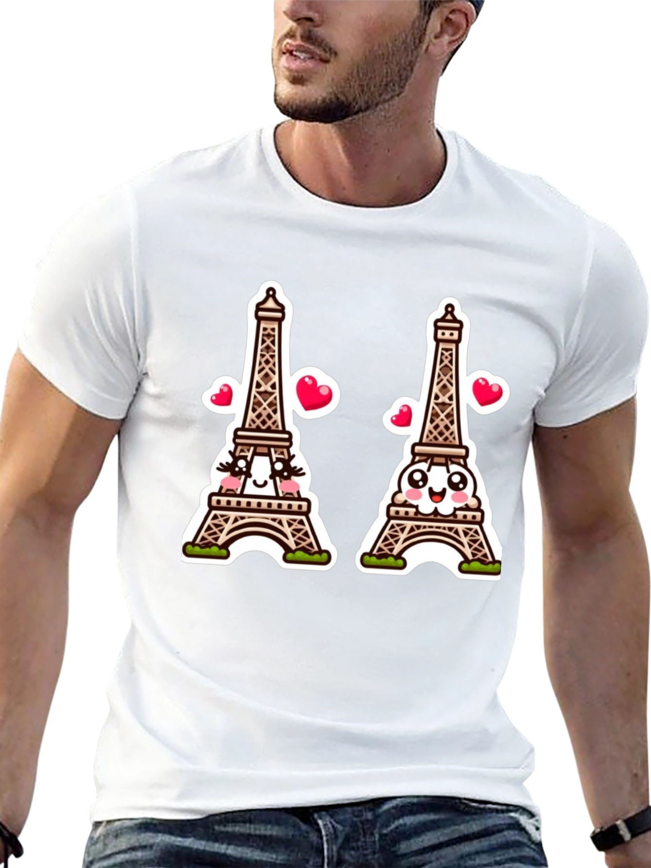 Parisian Love T-Shirt Eiffel Tower Cartoon