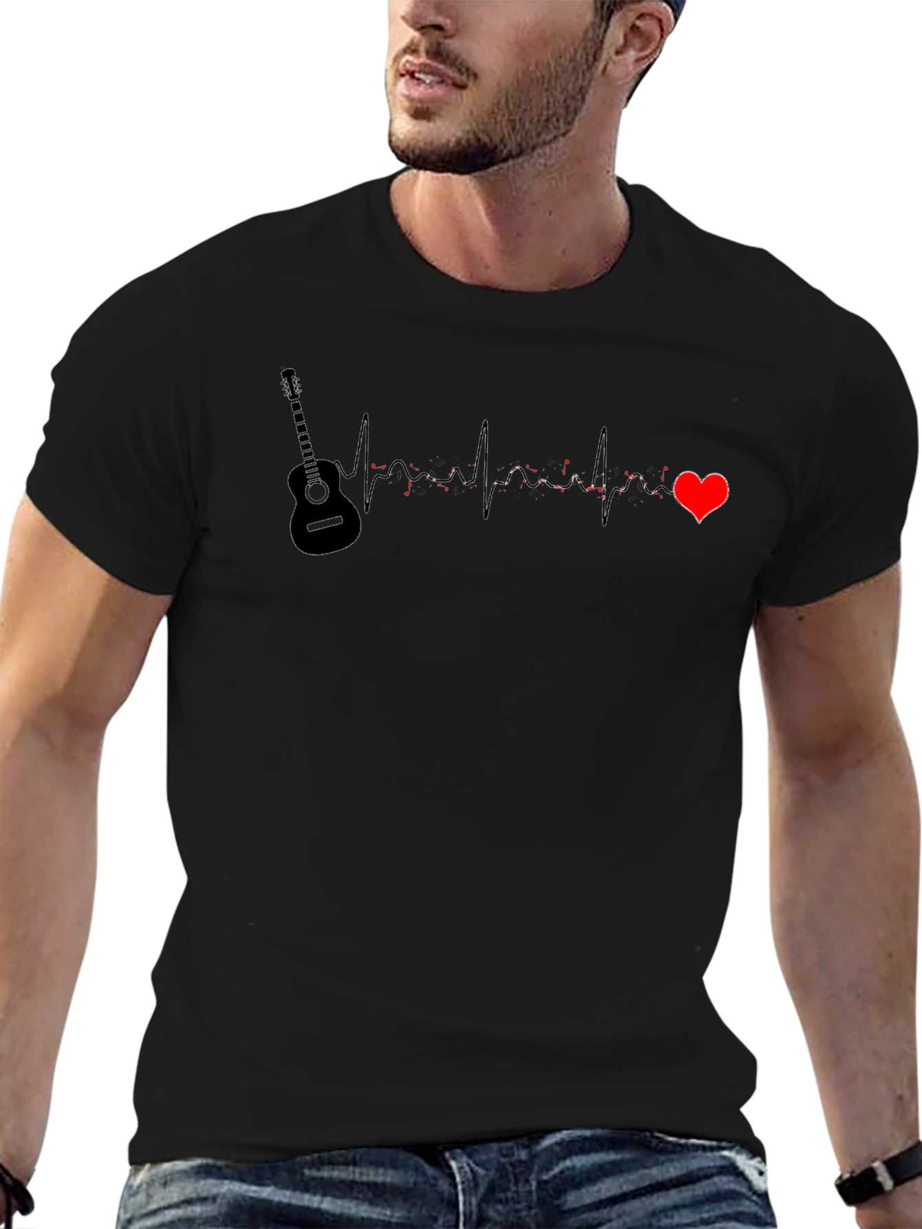 Guitar Heartbeat Graphic Tee