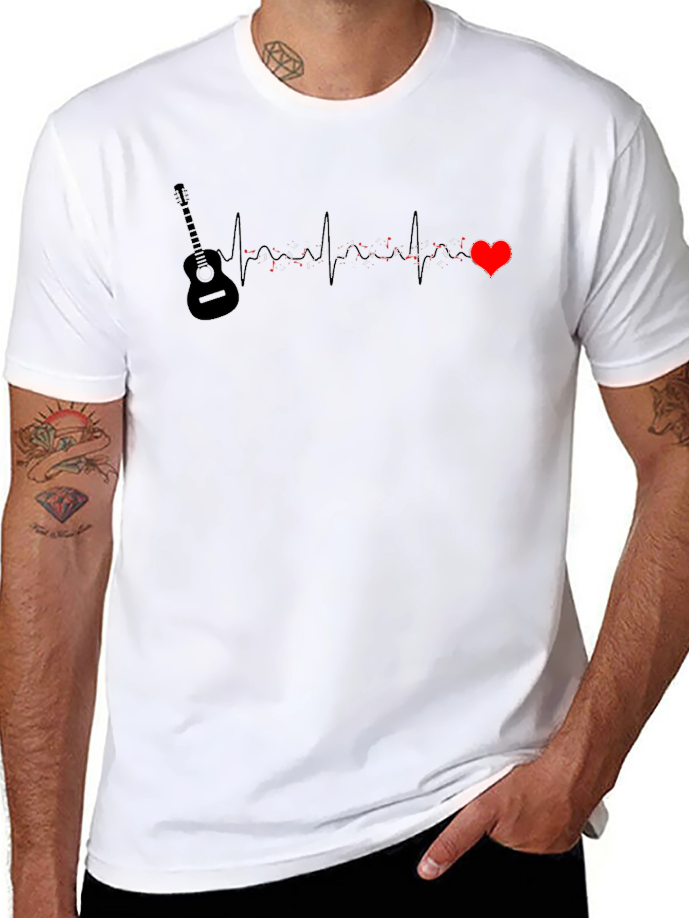 Guitar Heartbeat Graphic Tee