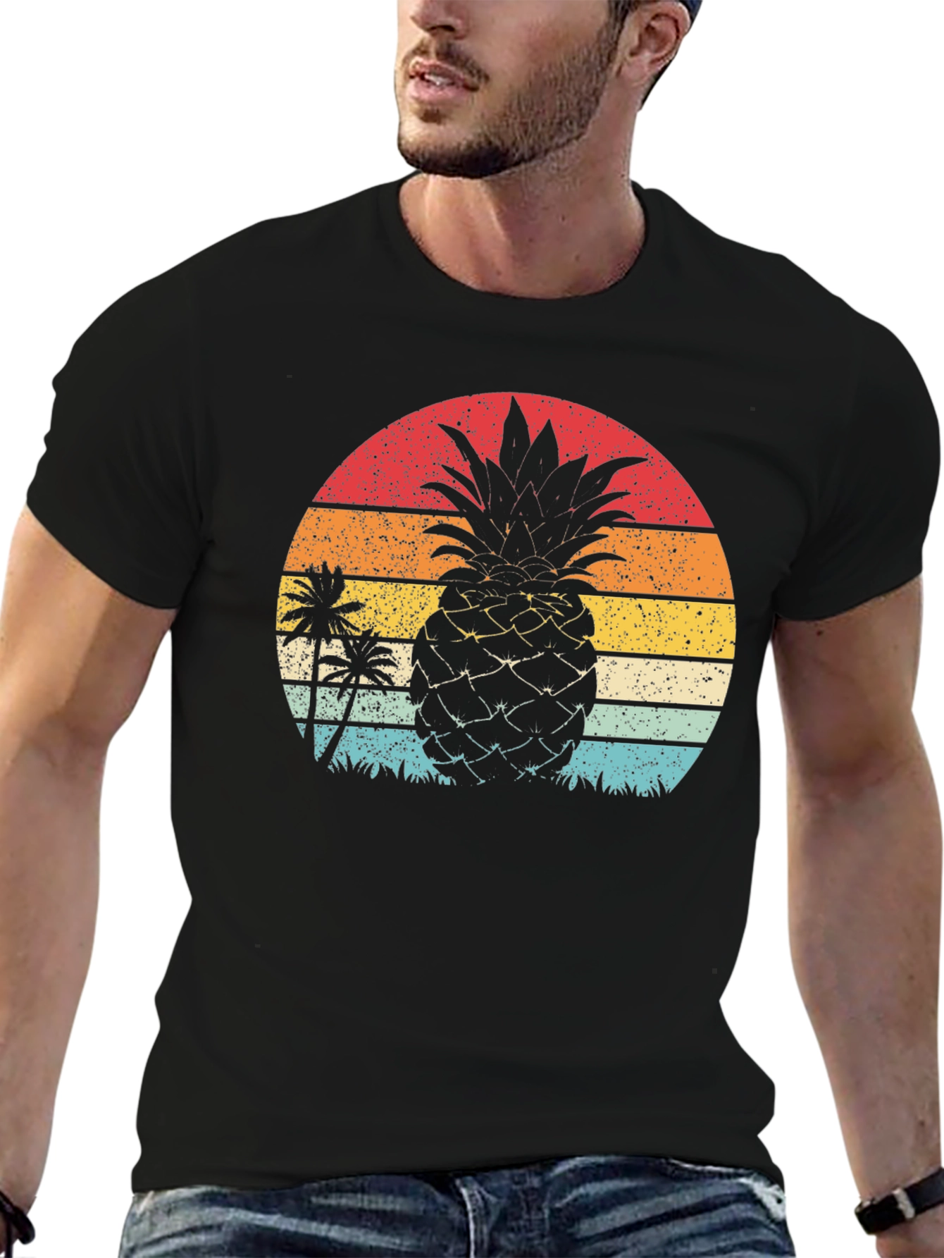 Retro Pineapple Sunset T-Shirt