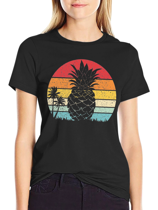 Retro Pineapple Sunset T-Shirt