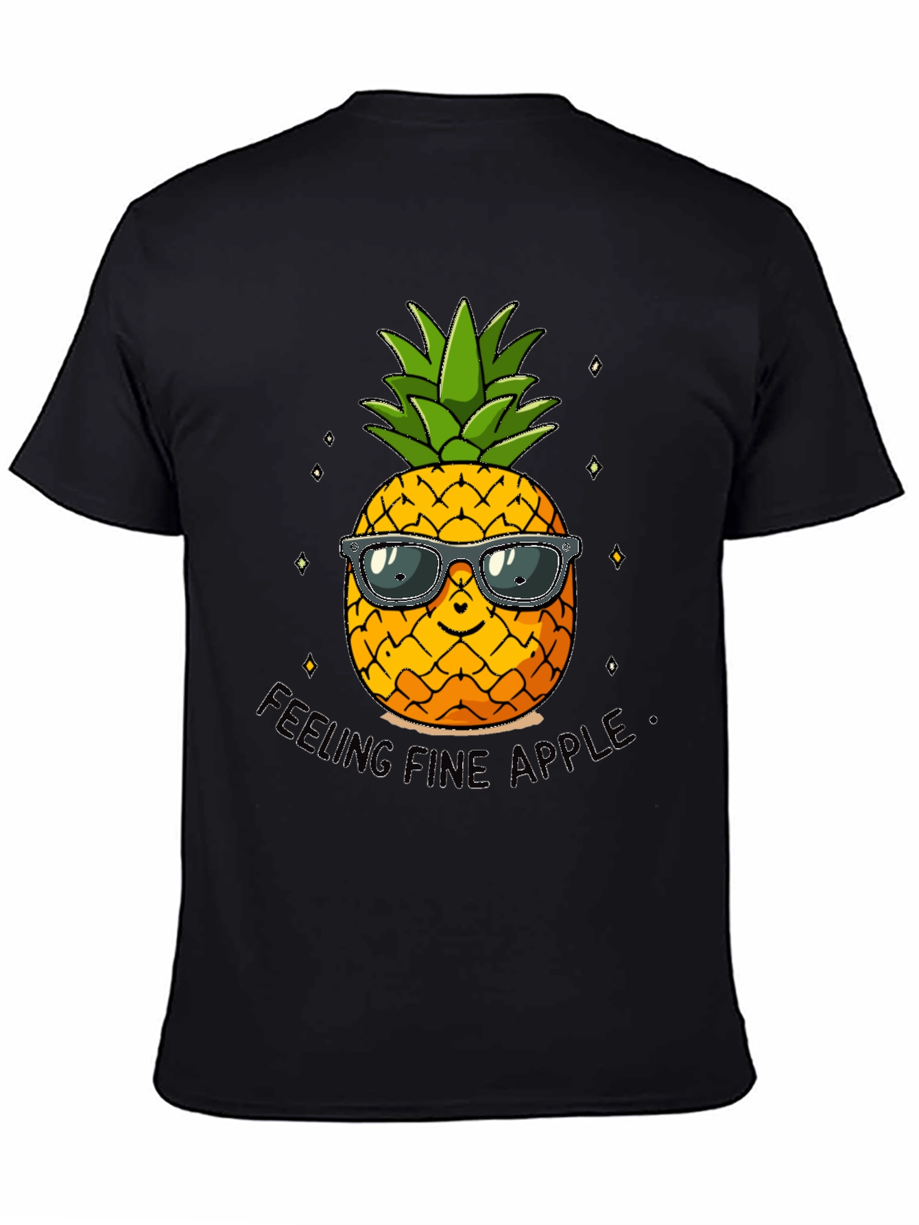Cool Pineapple Graphic Tee - Feeling Fine Apple