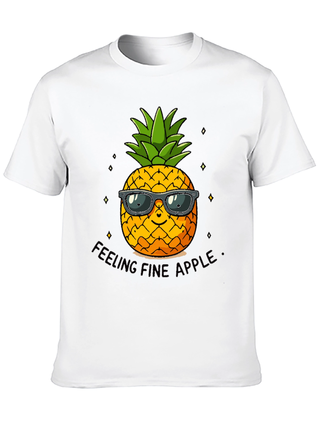 Cool Pineapple Graphic Tee - Feeling Fine Apple