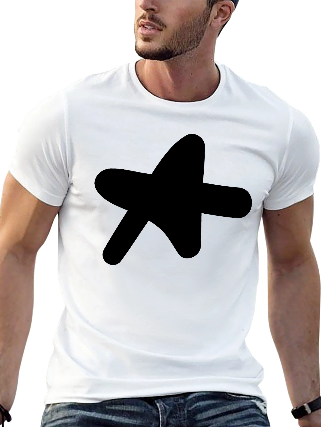 Black Star Graphic Tee - Casual Menswear