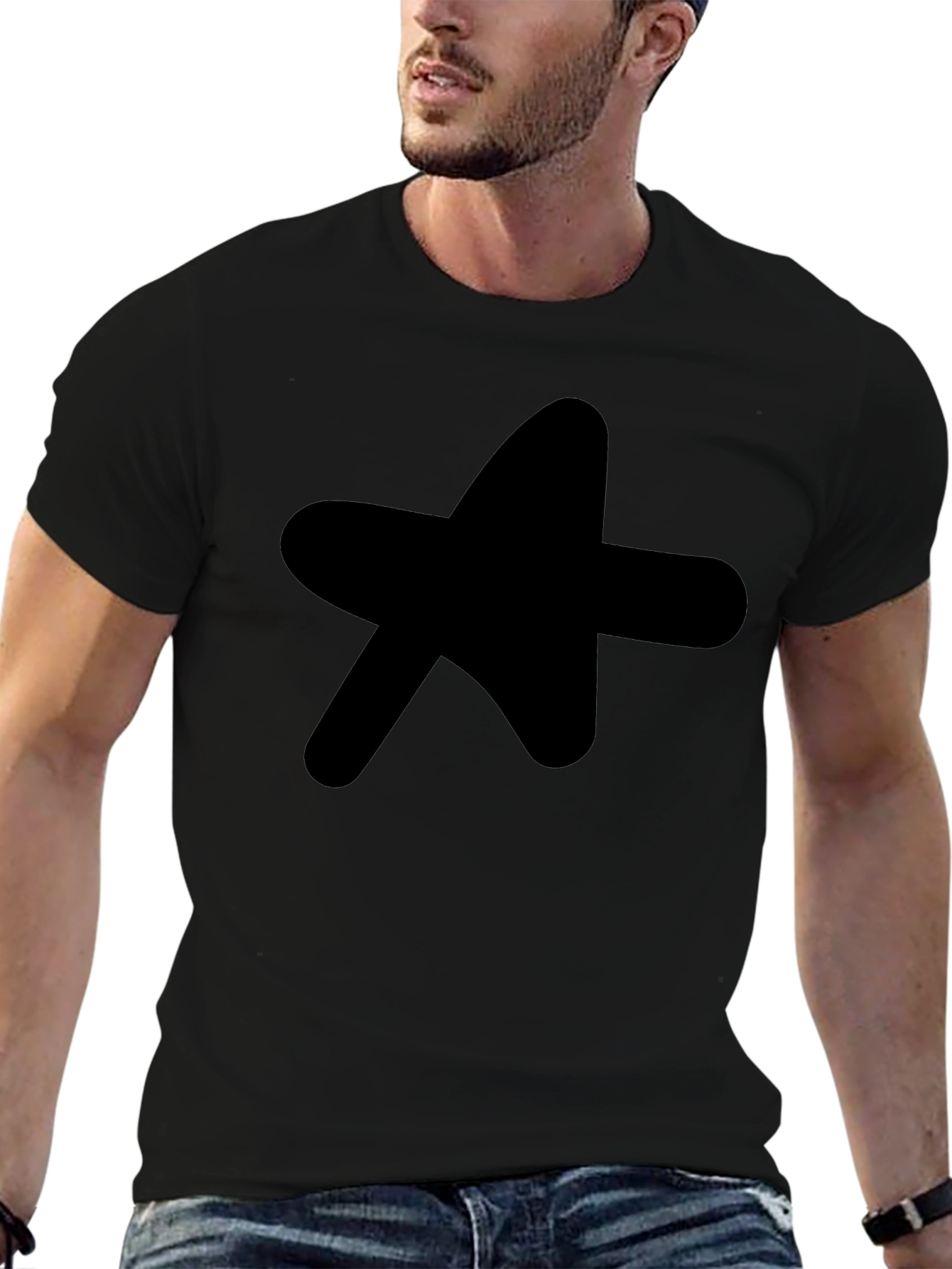Black Star Graphic Tee - Casual Menswear