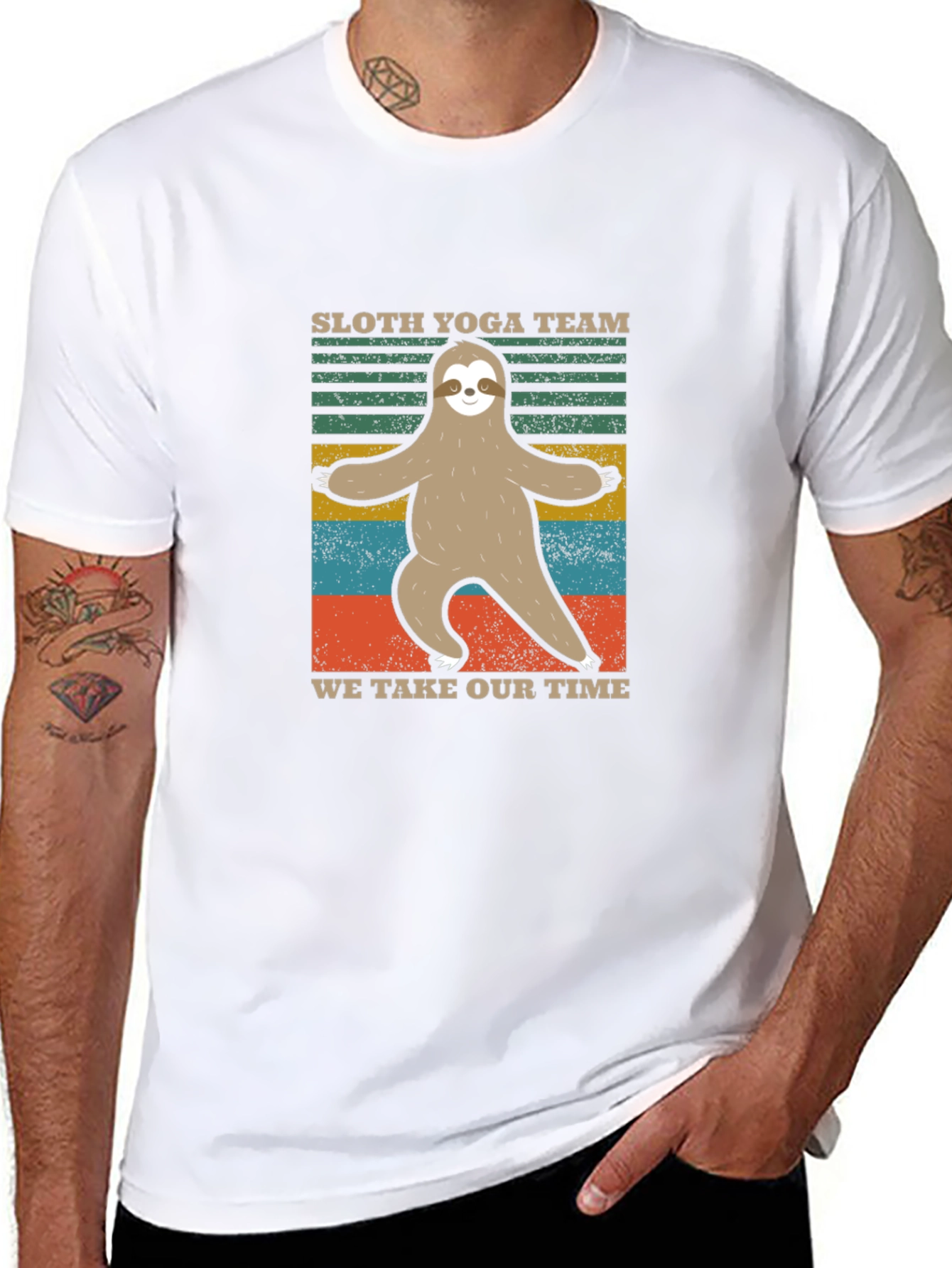 Sloth Yoga Team Tee - Relaxed Fit T-Shirt