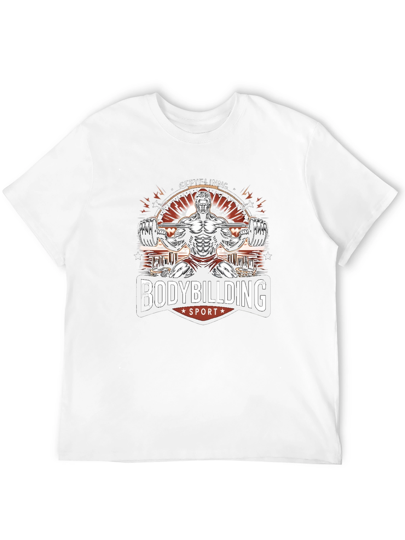 Bodybuilding Sport Graphic Tee - Black T-Shirt
