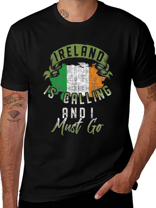 Ireland Is Calling T-Shirt - Irish Flag Novelty Tee