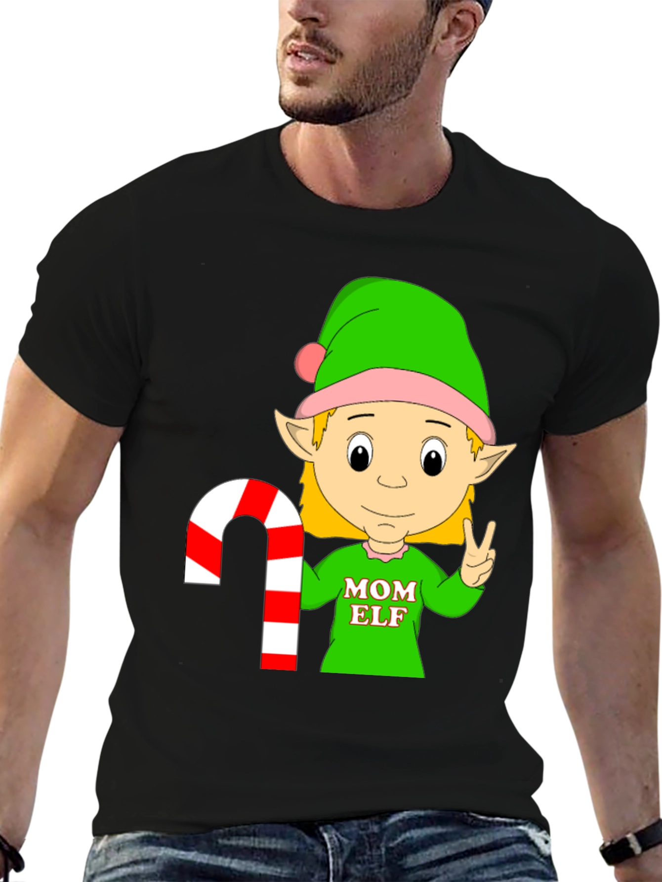 Mom Elf Christmas Holiday T-Shirt