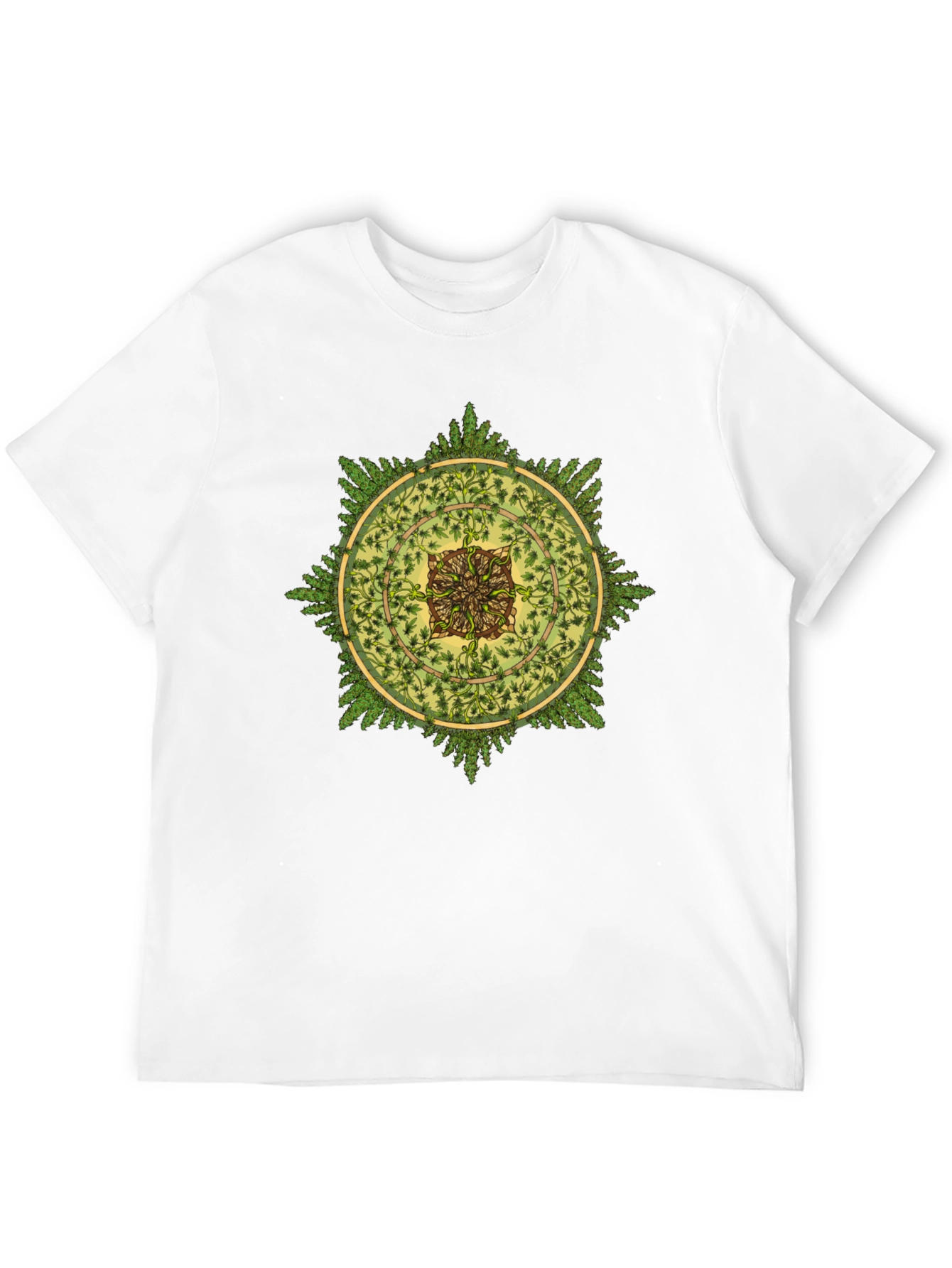 Nature Mandala Graphic Black T-Shirt