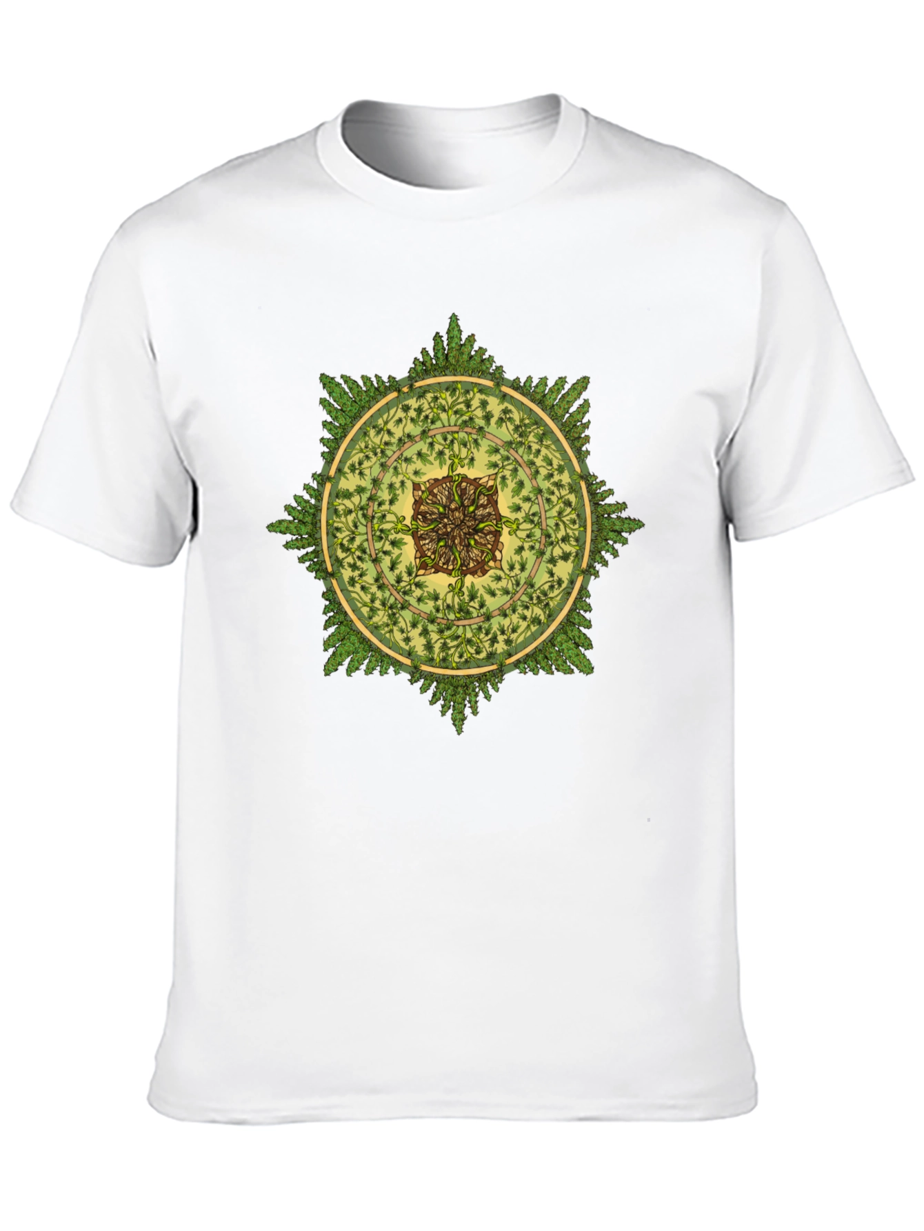 Nature Mandala Graphic Black T-Shirt