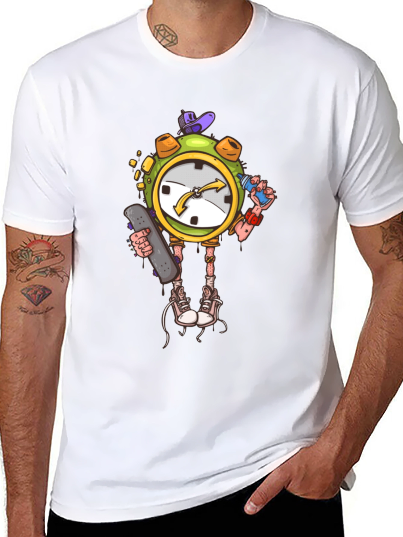 Cool Clock Skater T-Shirt