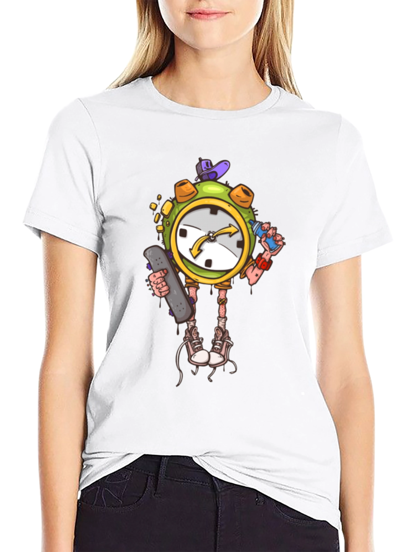 Cool Clock Skater T-Shirt