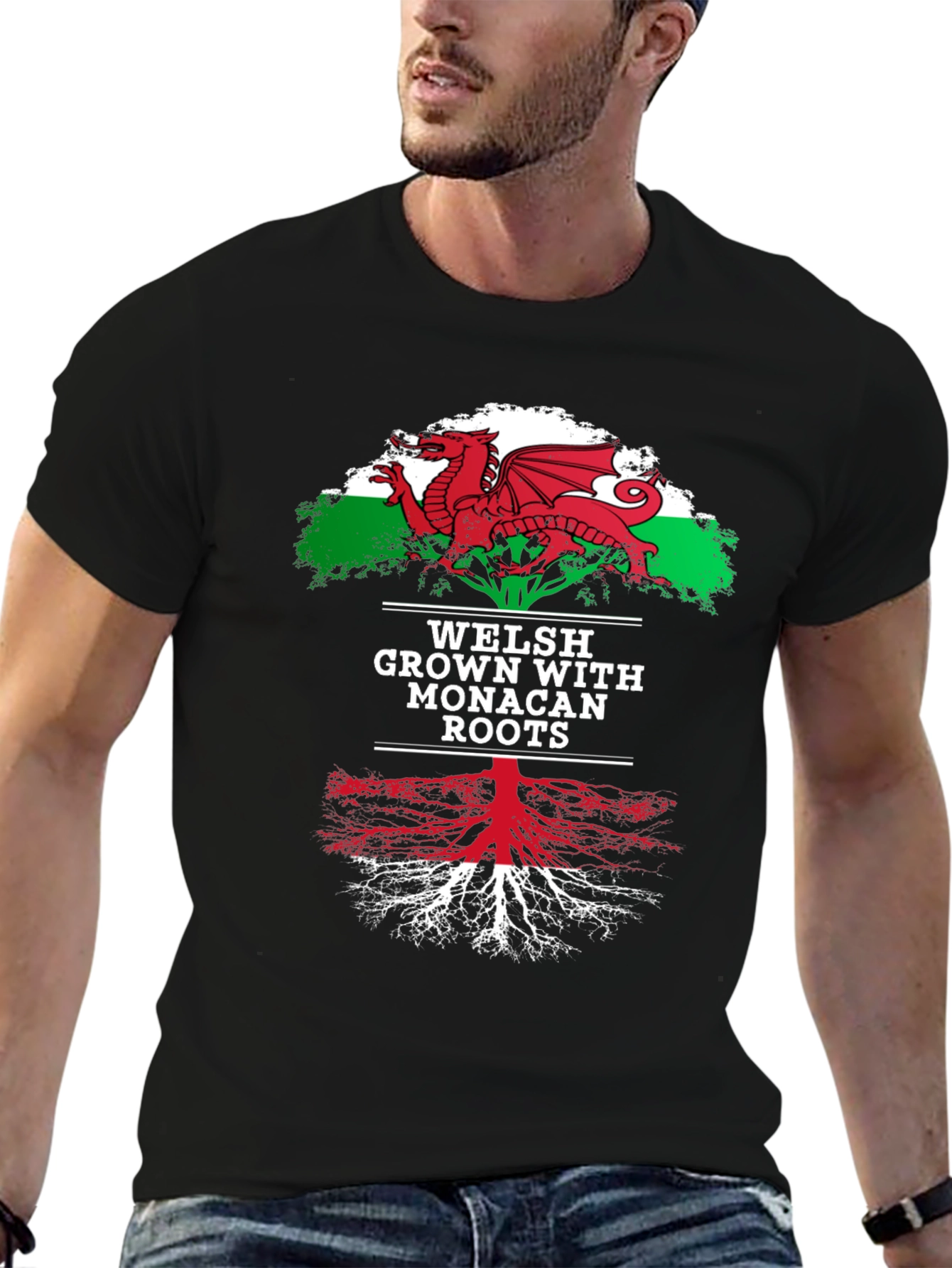 Welsh Grown with Monacan Roots Graphic Tee