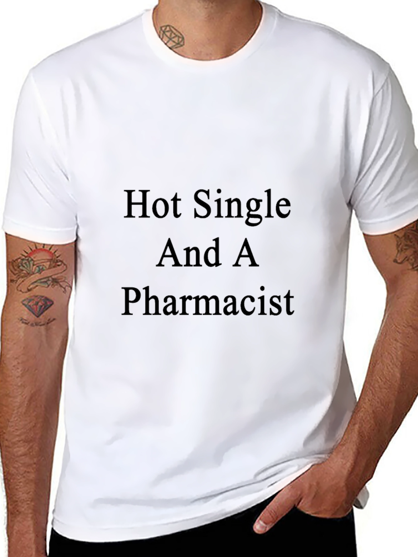 Hot Single Pharmacist Black Graphic T-Shirt