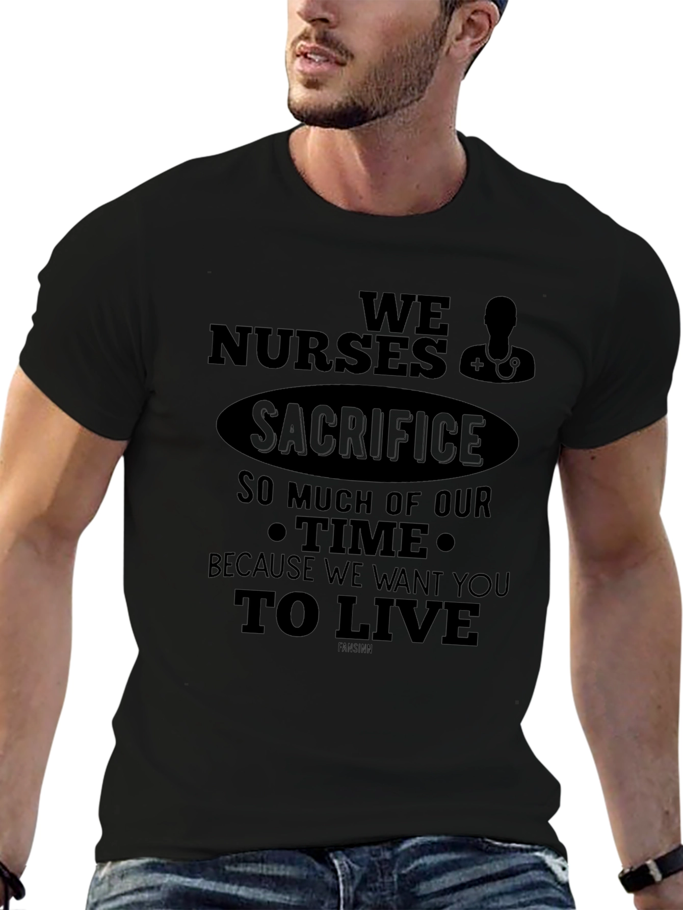 Nurse Sacrifice Graphic Tee - Medical Hero T-Shirt