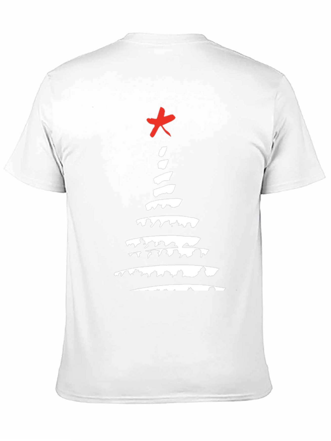 Abstract Christmas Tree Graphic Tee - Black