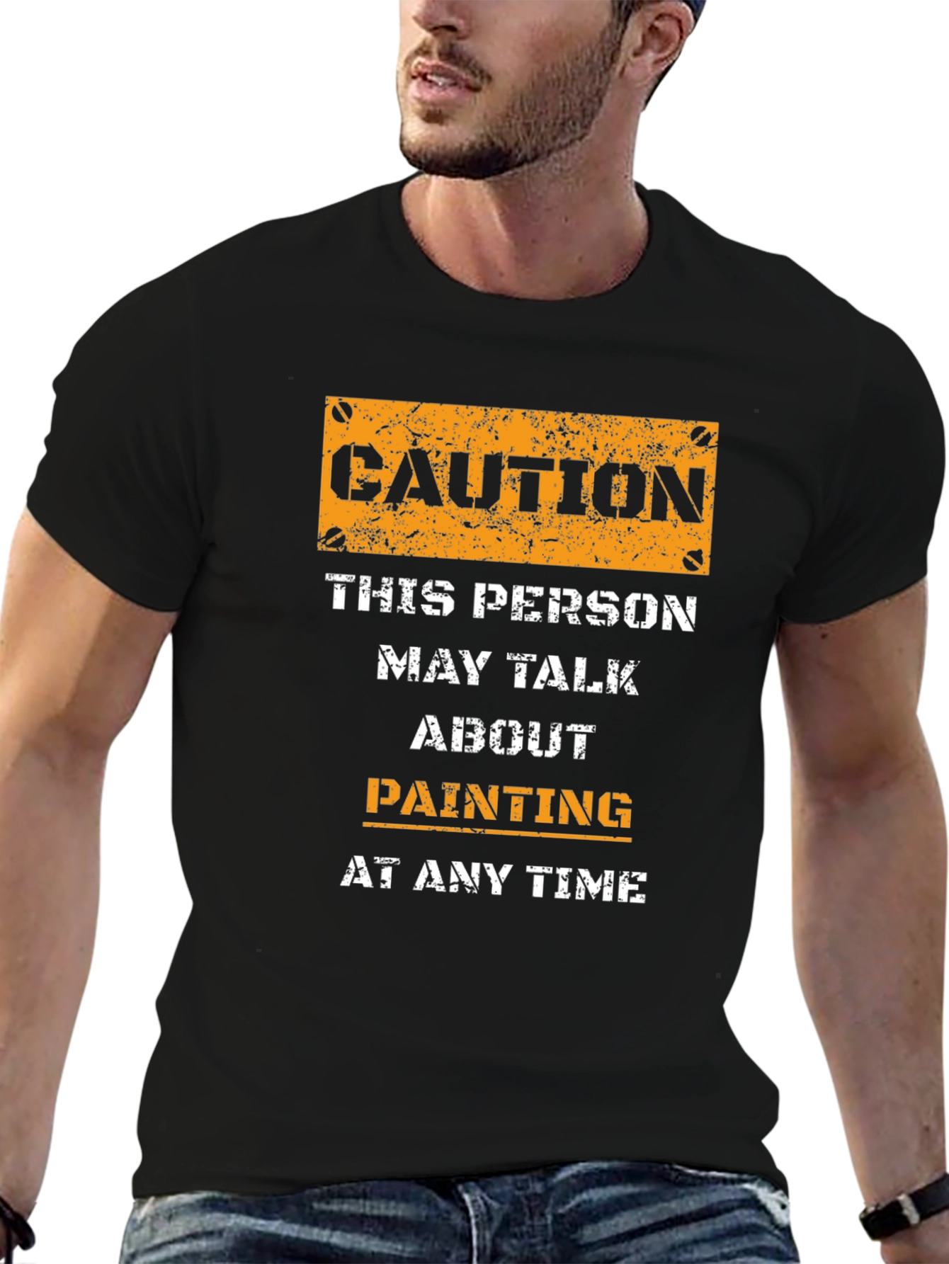 Caution Painting T-Shirt - Funny Hobby Tee