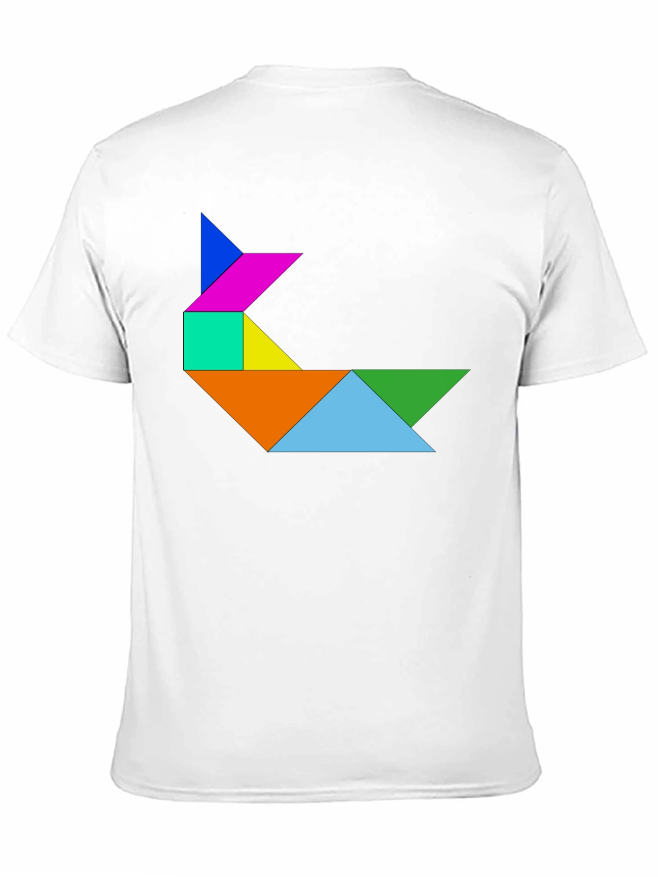 Tangram Rabbit Graphic Tee - Fun Puzzle Design