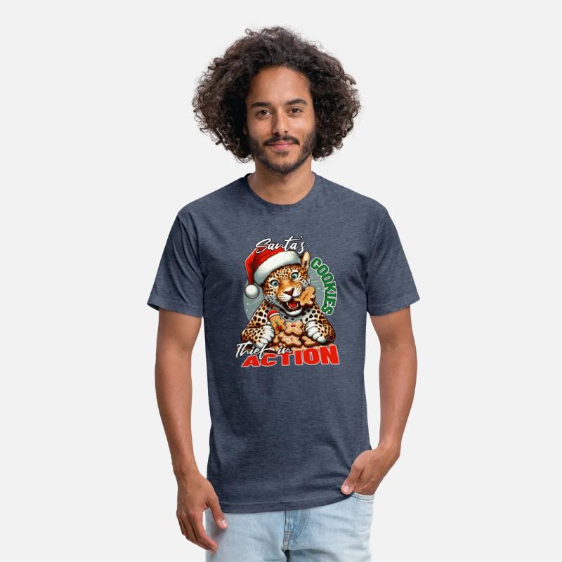 Santa’s Cookie Thief in Action! Leopard T-Shirt