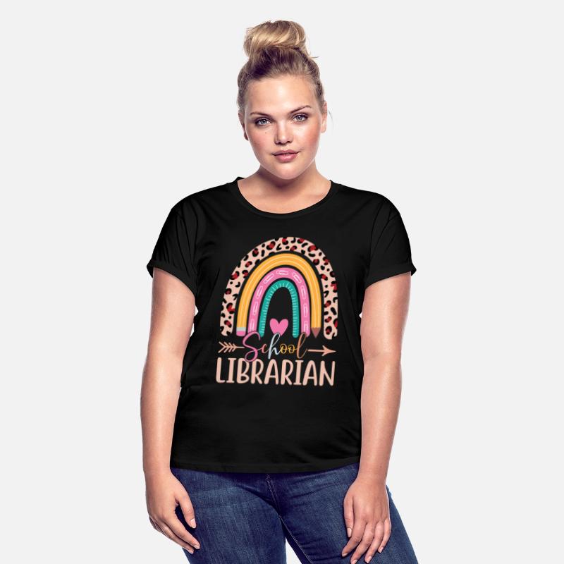 School Librarian Rainbow Leopard Print Librarian