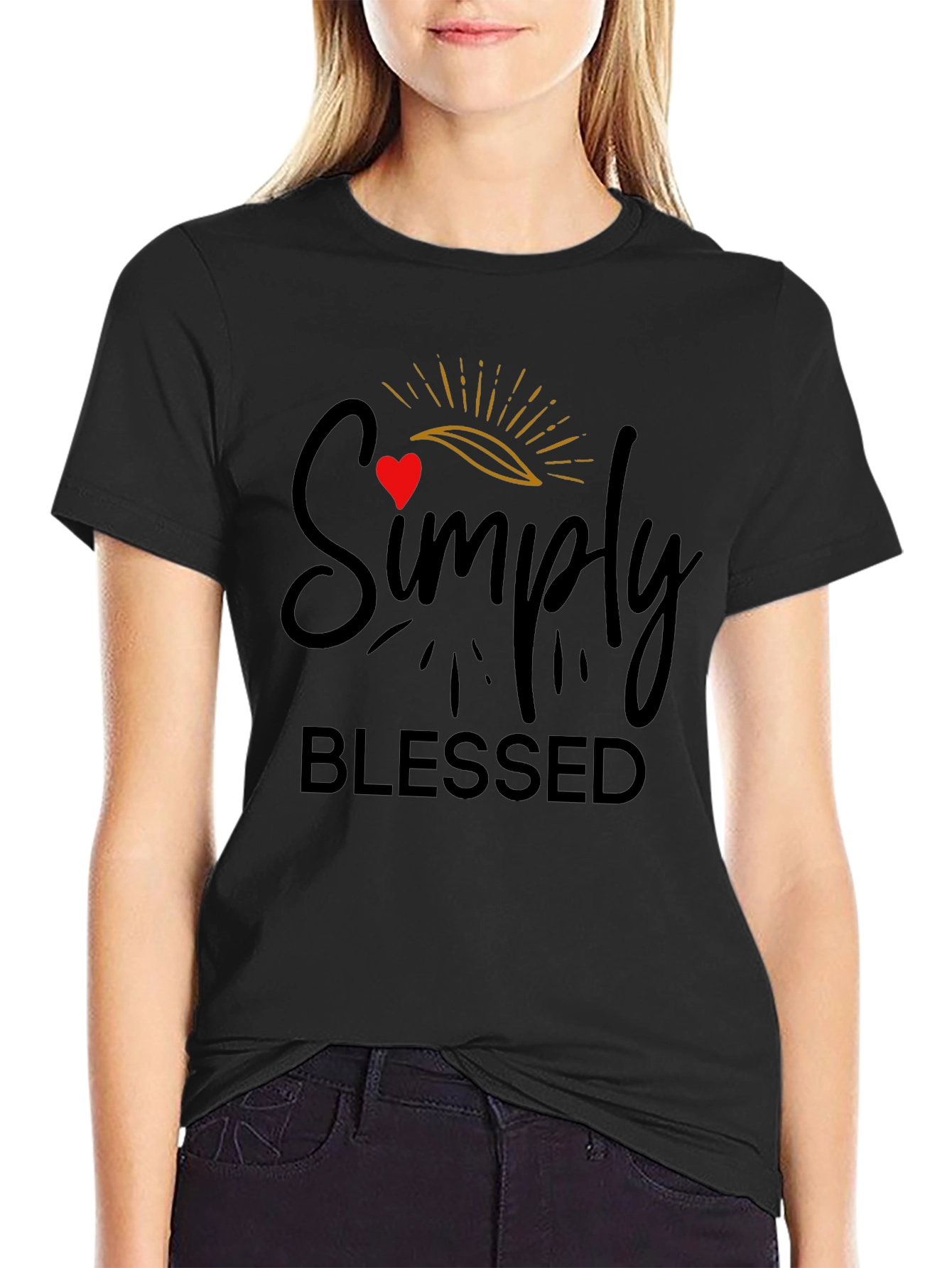 Simply Blessed Black T-Shirt