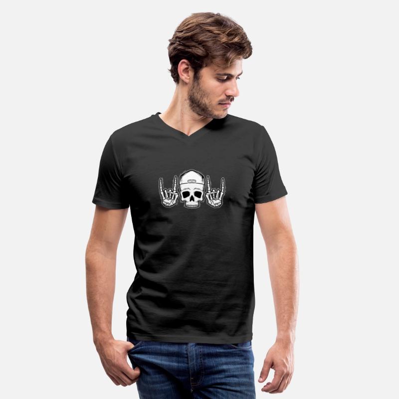 Skull Rock On Skeleton Hands Art