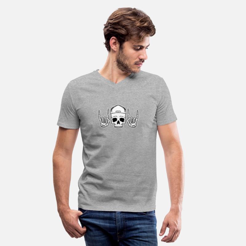 Skull Rock On Skeleton Hands Art