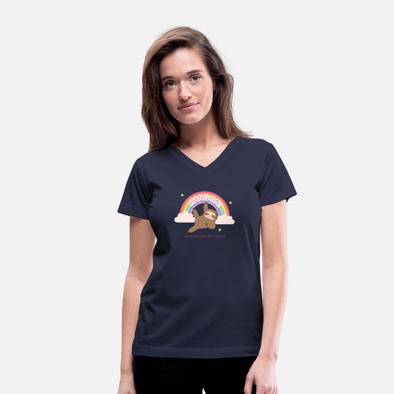 Sloth Hang On Rainbow and Clouds