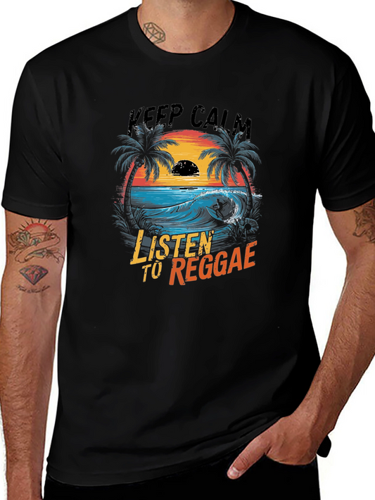 Keep Calm Listen to Reggae Graphic T-Shirt