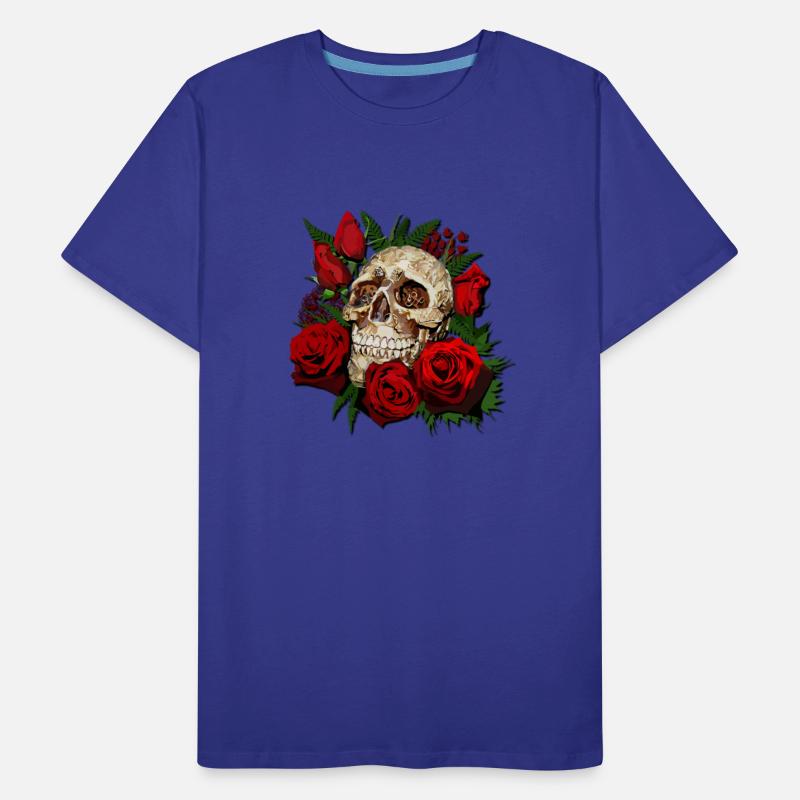 Sugar skull and Red Roses