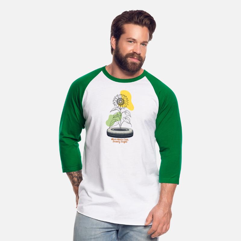 Sunflower Eco Shirt Recycled Hope Tee Hand Drawn