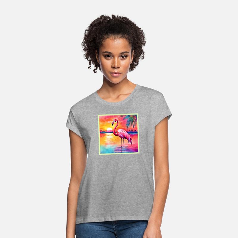 Sunset Flamingo Art Design