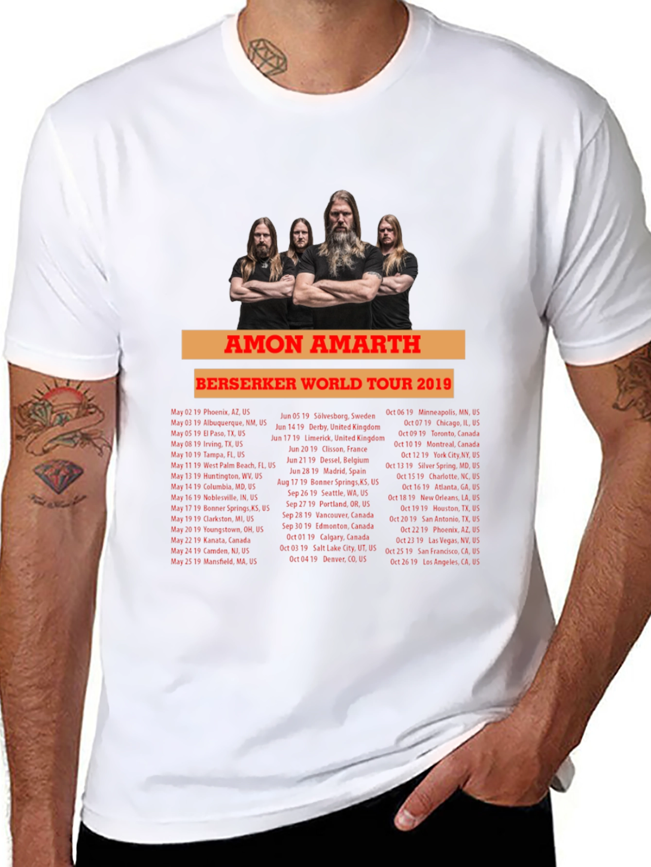 Amon Amarth Berserker World Tour 2019 T-Shirt