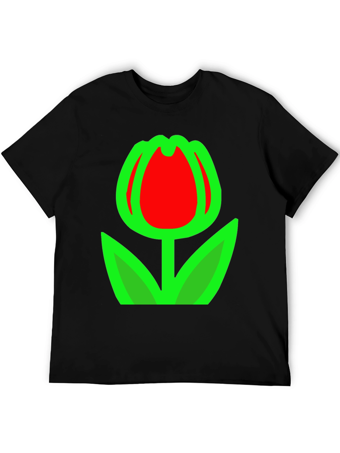 Tulip Graphic Black T-Shirt
