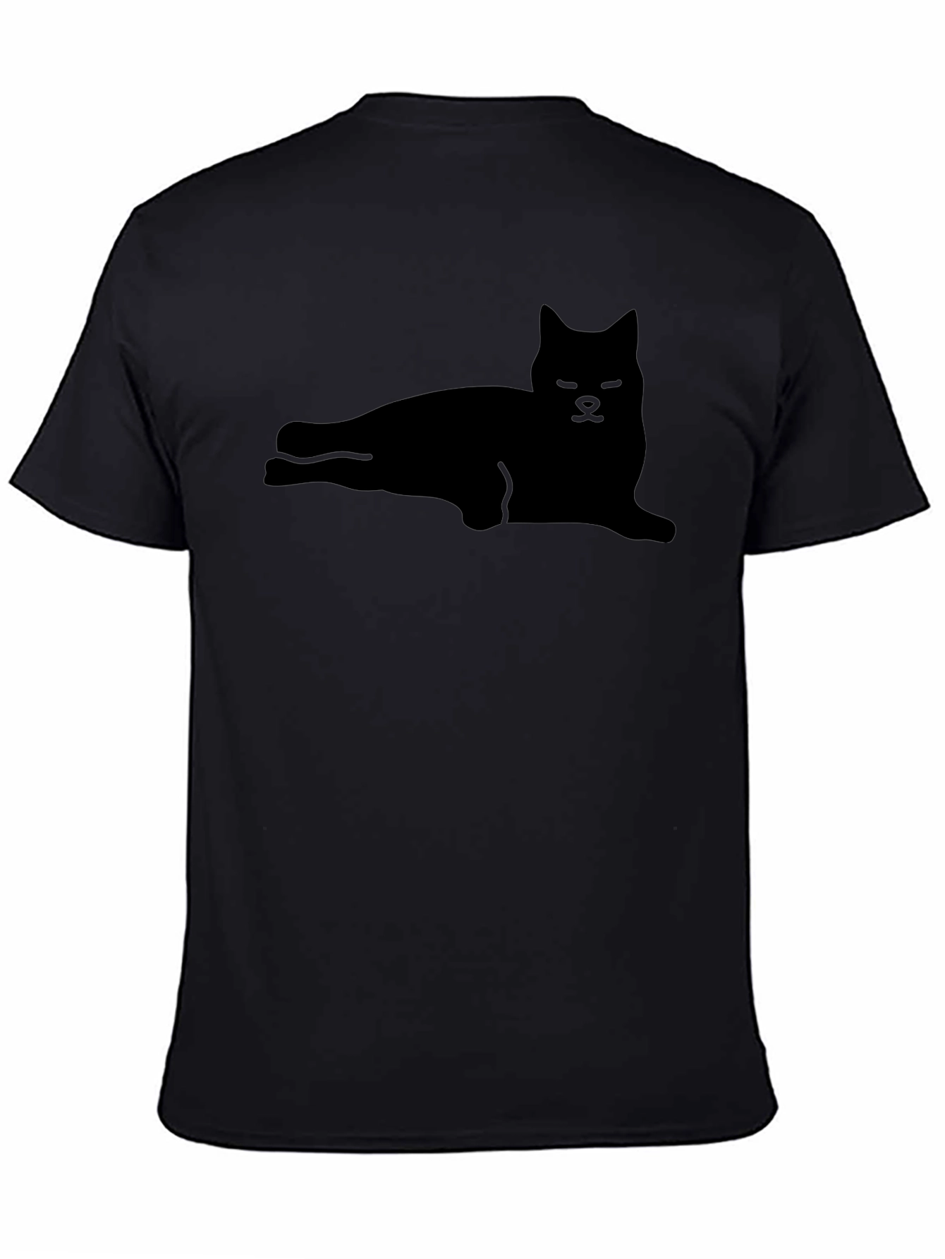 Cool Cat Silhouette Black T-Shirt