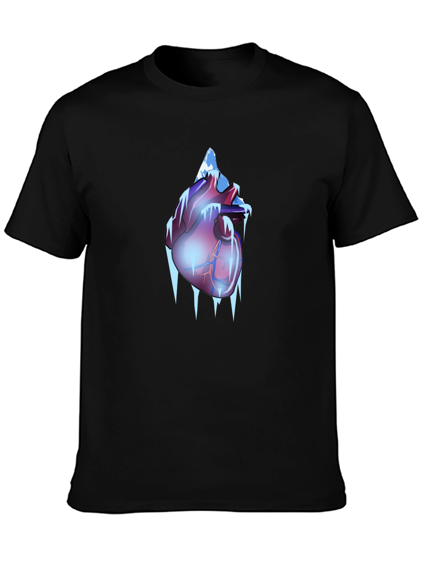 Icy Heart Graphic Tee - Frozen Anatomy T-Shirt